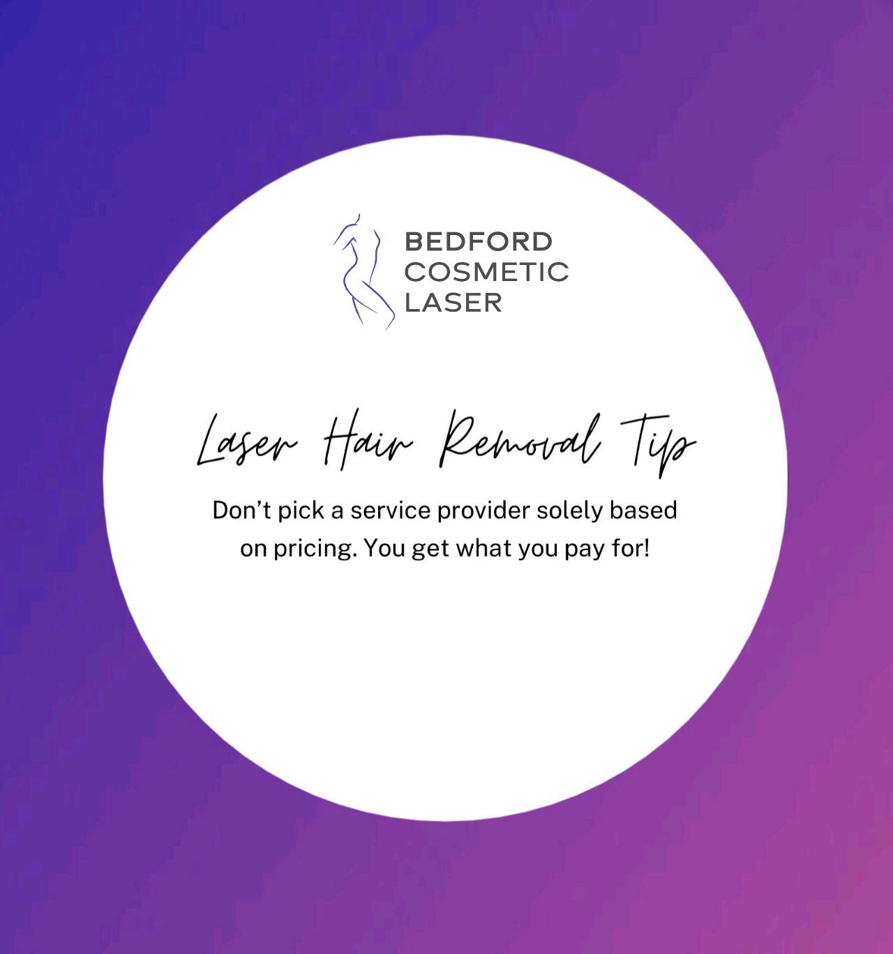 Pricing Laser (Male) | Bedford Cosmetic Laser